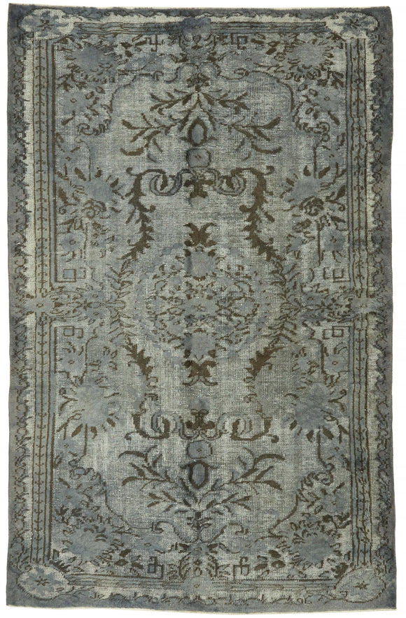 6' x 9' 3'' Turkish Hand Carved Rug