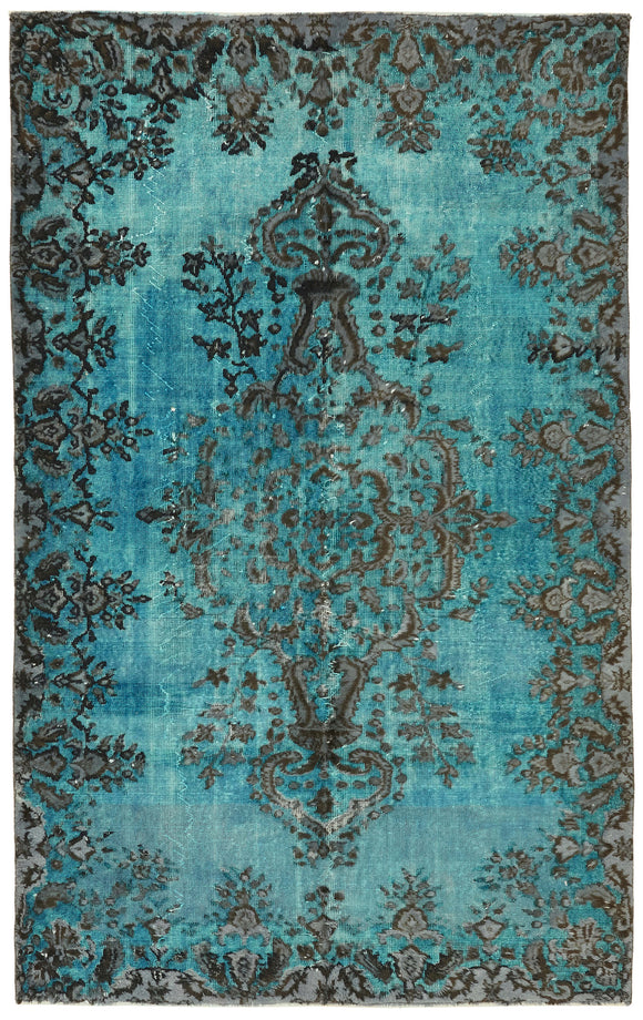 5' 11'' x 9' 5'' Turkish Hand Carved Rug