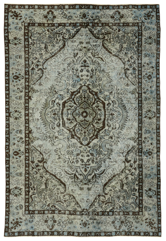 5' 11'' x 8' 10'' Turkish Hand Carved Rug
