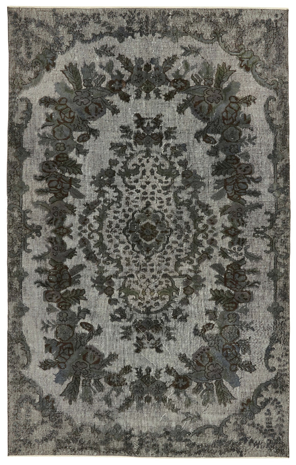 5' 4'' x 8' 6'' Turkish Hand Carved Rug