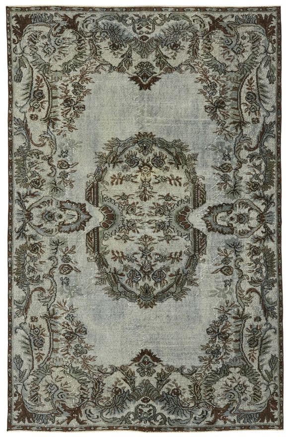 5' 9'' x 8' 11'' Turkish Hand Carved Rug