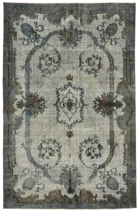 6' 2'' x 9' 8'' Turkish Hand Carved Rug