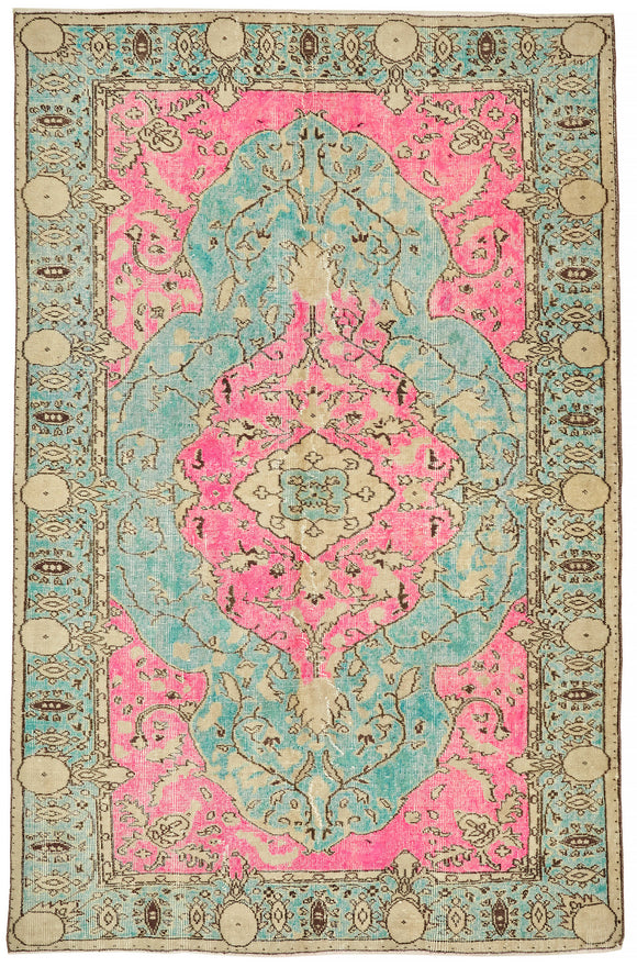 5' 8'' x 8' 11'' Turkish Hand Carved Rug