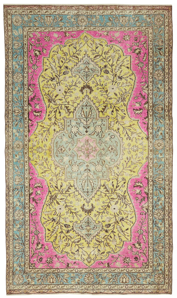 6' 3'' x 10' 9'' Turkish Hand Carved Rug