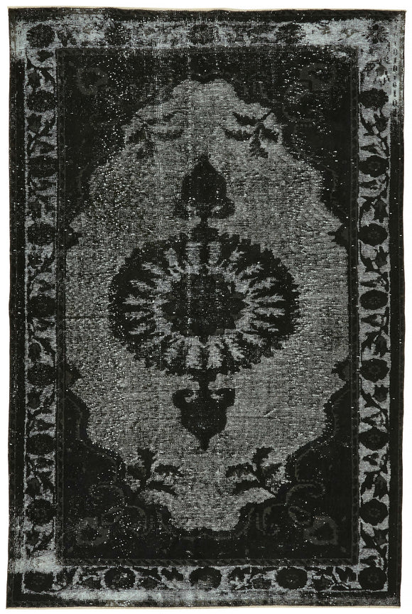 6' 2'' x 9' 5'' Turkish Hand Carved Rug