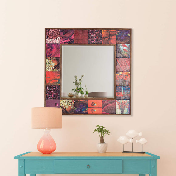Leola Handmade Wood Framed Decorative Wall Mirror