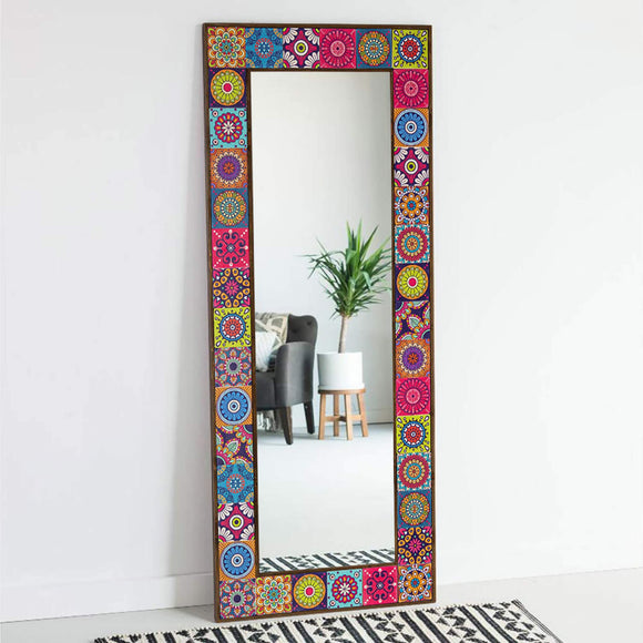 Tranter Handmade Full Length Travertine Tile Dressing Mirror