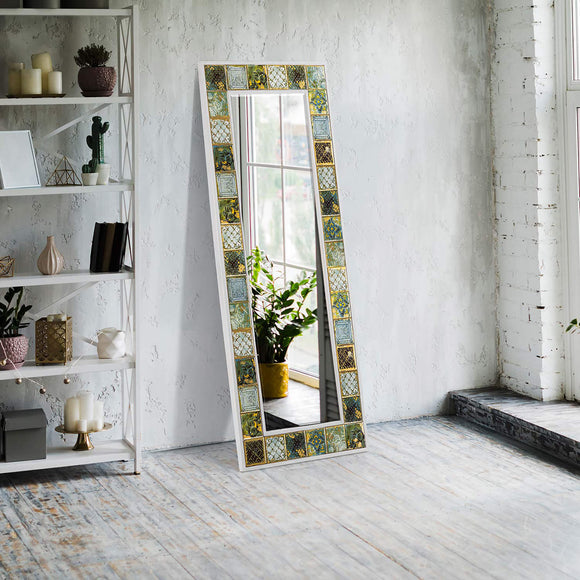 Arnie Decorative Wood Framed Wall Mirror For Living Room