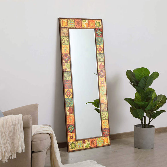 Rosalind Natural Handcrafted Wood Framed Dressing Mirror