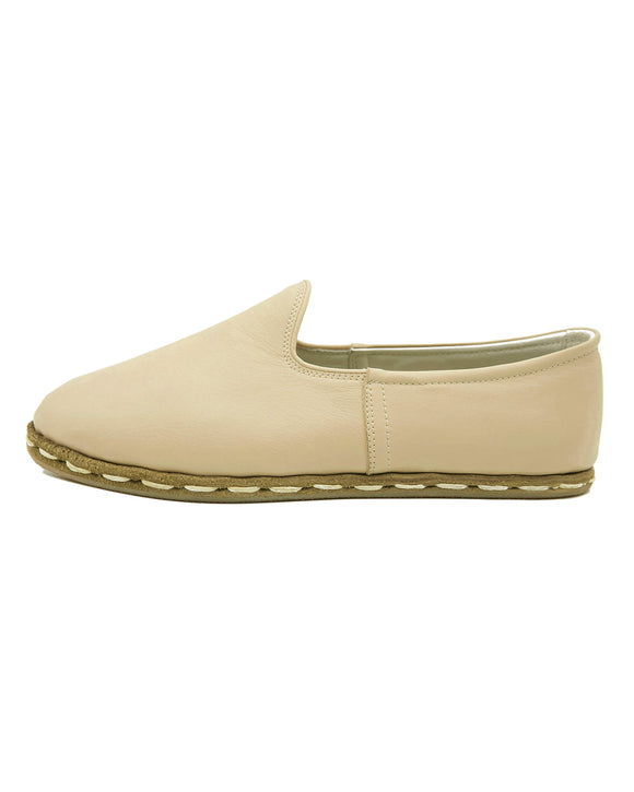 Palacios Men’s Handmade Leather Beige Slip On