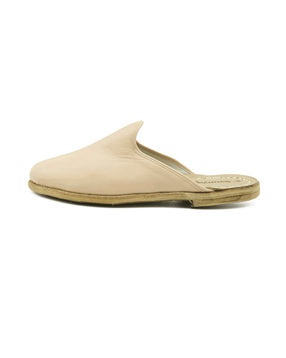 Aylen Men’s Handmade Leather Beige Yemeni Slippers