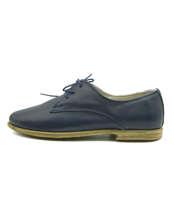 Merto Navy Blue Women Turkish Oxford Shoes