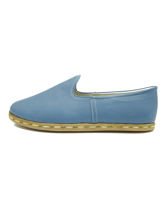 Blevins Blue Color Turkish Handmade Women's Slip On