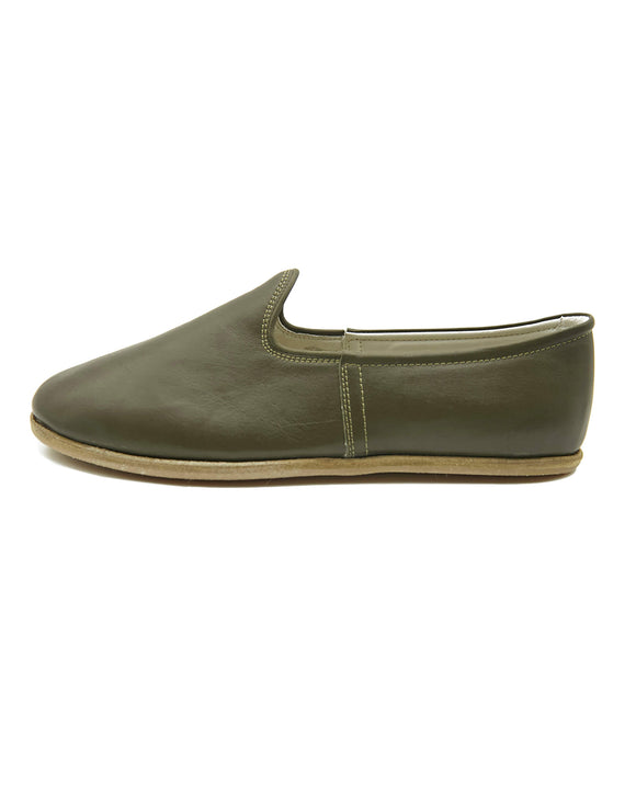 Burton Handmade Leather Green Color Women's Slip On