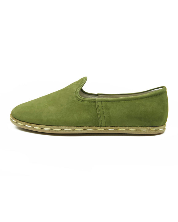 Donalds Handmade Leather Green Color Men’s Slip On