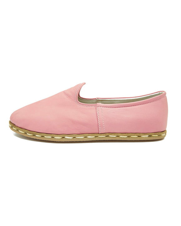Hughes Handmade Pink Color Leather Men’s Slip On