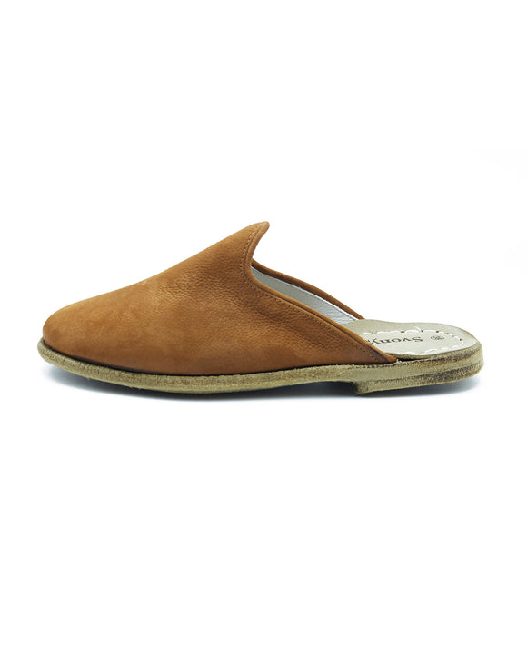 Huerta Handmade Leather Tan Color Men’s Slippers