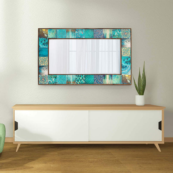 Steph Wood Framed Decorative Beauty Handcrafted Wall Mirror