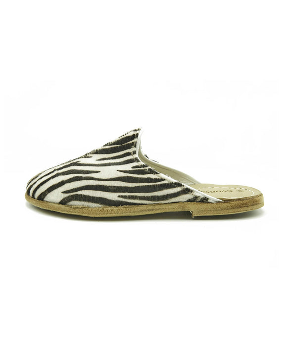 Kenji Trendy Men’s Zebra Leather Yemeni Slippers
